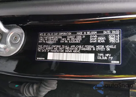 2023 Volvo C40 Recharge Pure Electric Twin Ultimate from USA, damaged, VIN YV4ED3GM8P2063394